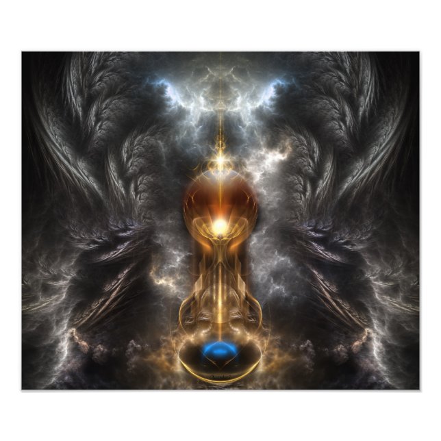 Orb Of Light Fractal Art Photo Print (Front)