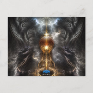 Orb Of Light Fractal Art Postcard