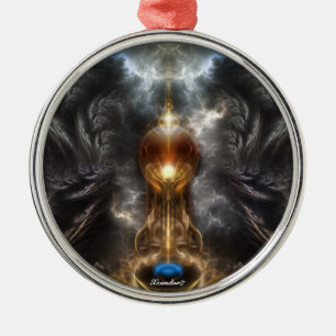 Orb Of Light Fractal Art Premium Ornament