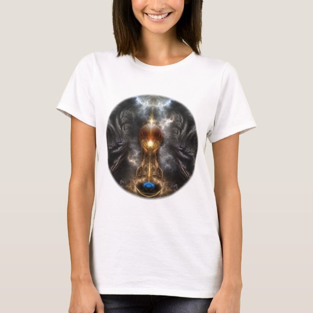 Orb Of Light Fractal Art T-Shirt (Front)