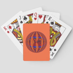Orb Red playing cards orange
