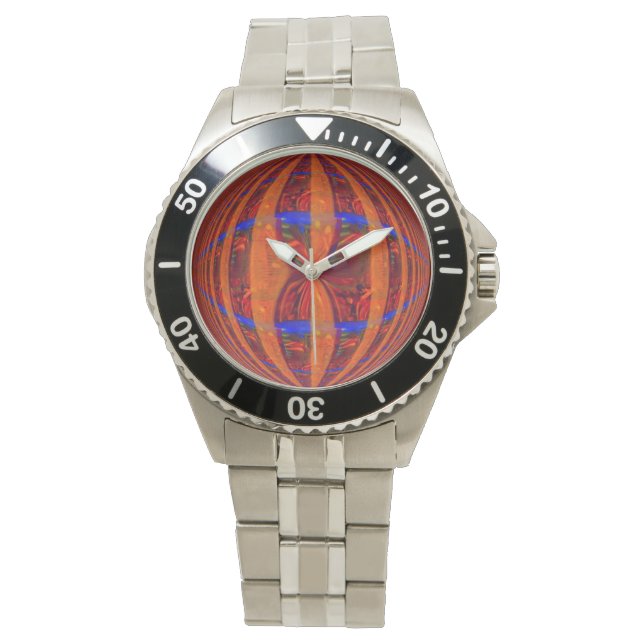 Orb Red print watch (Front)