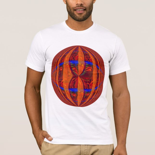 Orb Red Round t-shirt white (Front)