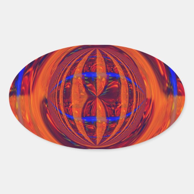 Orb Red sticker oval (Front)