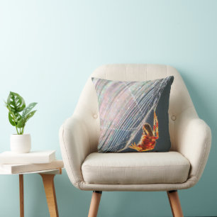Orb Spider on Web  Cushion