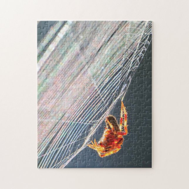 Orb Spider on Web  Jigsaw Puzzle (Vertical)