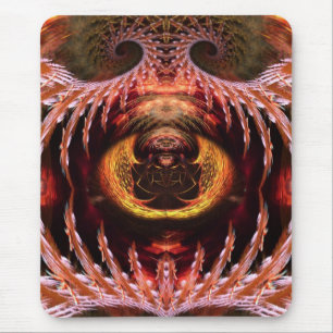 Orb Spirit Tree Fractal Art Fantasy Mousepad