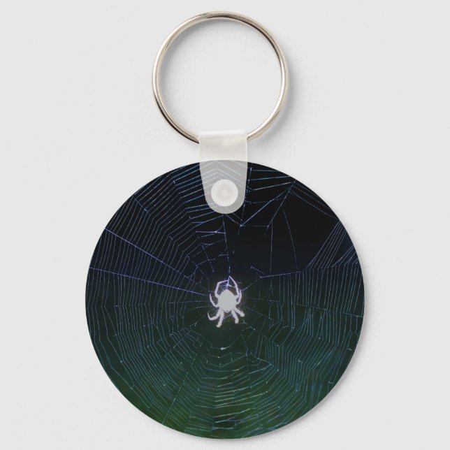 Orb Weaver Spider at night Key Ring (Front)