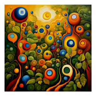 Orbs in foliage 8 poster