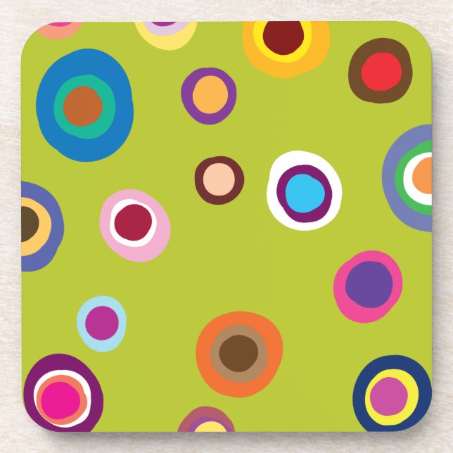 Orbs Lime Coaster (Front)