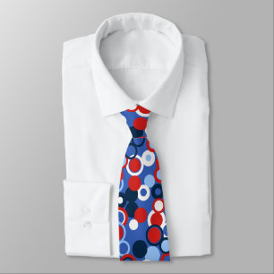 Orbs Polka Dot Abstract Royal Two-sided Tie