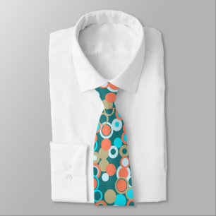 Orbs Polka Dot Teal Two-sided Printed Tie