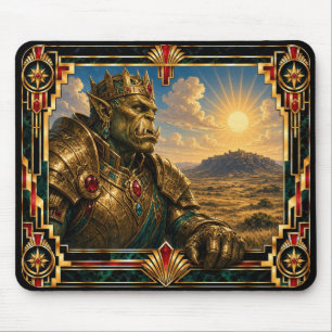 Orc, Art Deco Mythical Mouse Pad