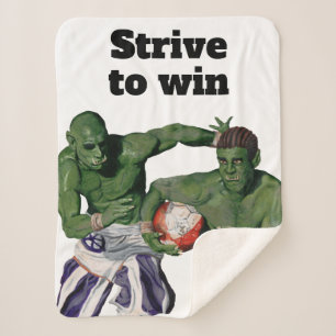 Orc Gladiator Football Sport Fantasy Art Blanket