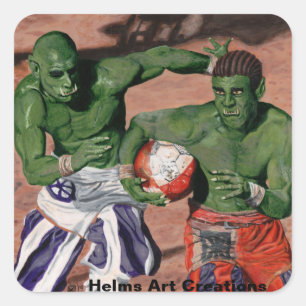 Orc Gladiator Football Sports Fantasy Art Stickers