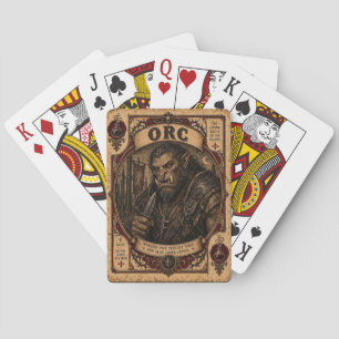 Orc, Vintage Circus Monsters Playing Cards