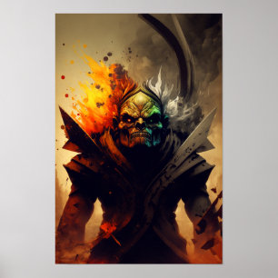 Orc Warlord Fantasy Poster D&D Decor 1
