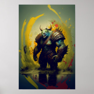 Orc Warrior Fantasy Poster | Gamer Art 1