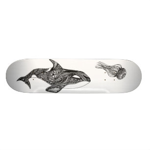 Orca and Jellyfish "Killer" Skateboard Deck