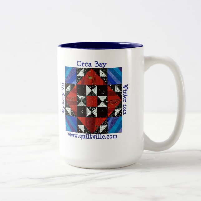 Orca Bay Mystery, Quiltville Two-Tone Coffee Mug (Right)