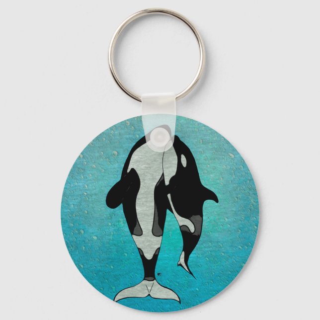 Orca Blue Key Ring (Front)