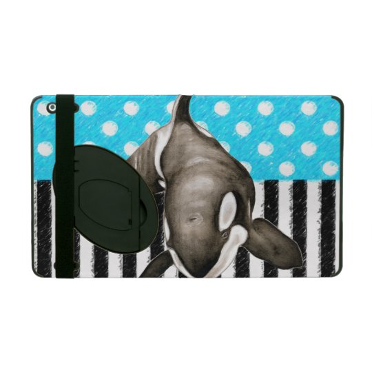 Orca Blue Polka Dot iPad Cover