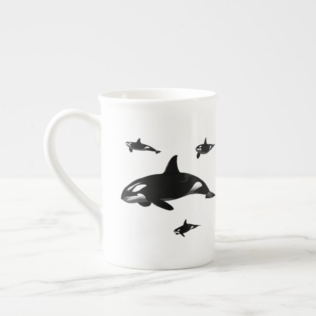 Orca Bone China Mug (Left)
