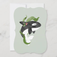 Orca Christmas Holiday Card