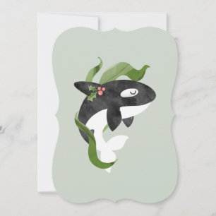 Orca Christmas Holiday Card