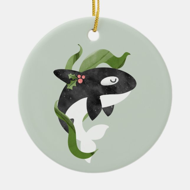 Orca Christmas Ornament (Front)