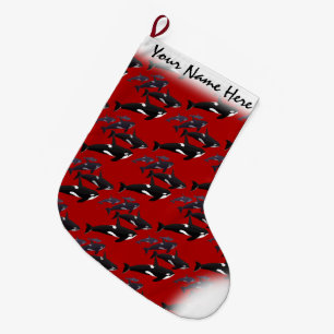Orca Christmas Stocking Personalised Killer Whale