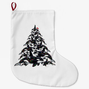 Orca Christmas Tree for Ocean and Marine Life Love Large Christmas Stocking