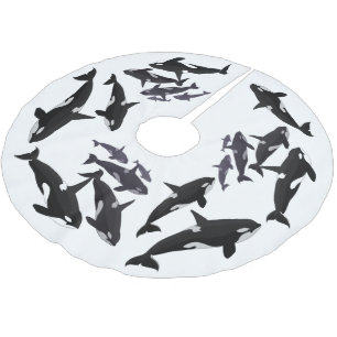 Orca Christmas Tree Skirt Killer Whale Tree Skirt