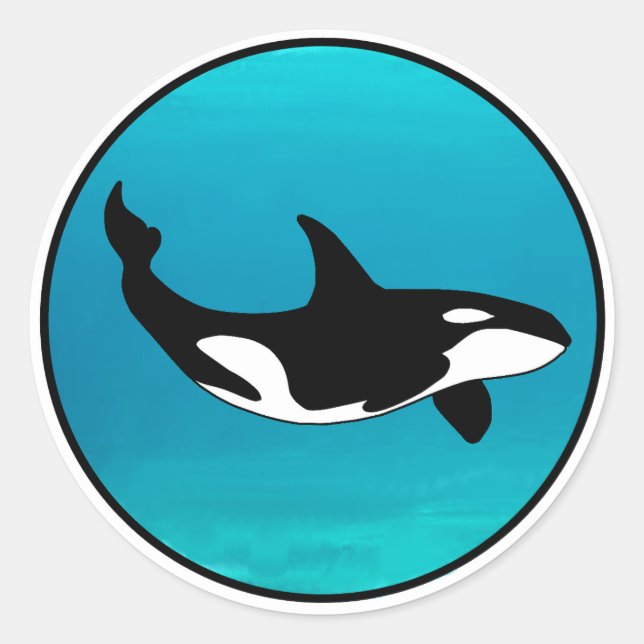 Orca Classic Round Sticker (Front)