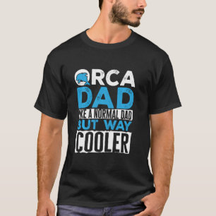 Orca Dad Graphic For Boys Men Dads Whale Long Slee T-Shirt