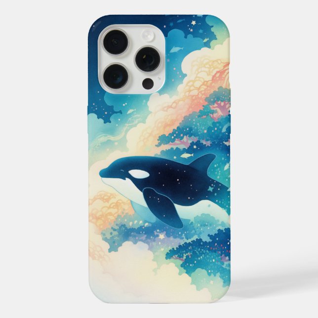 Orca Dancing in the Waves iPhone Case (Back)