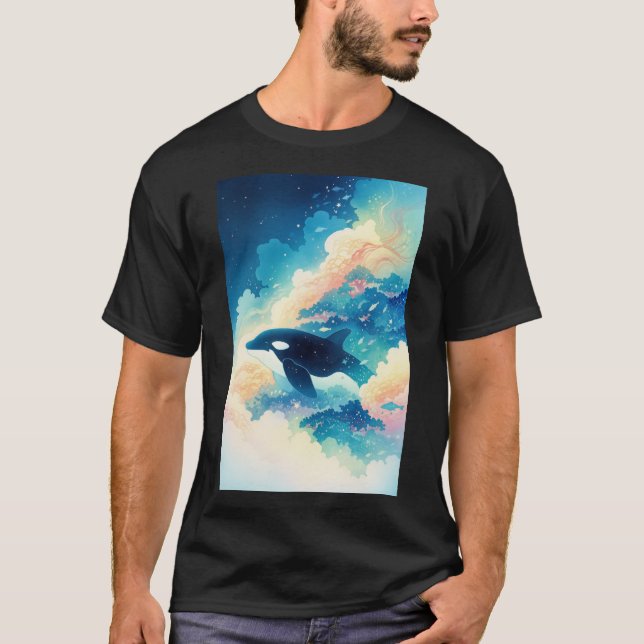 Orca Dancing in the Waves T-Shirt (Front)