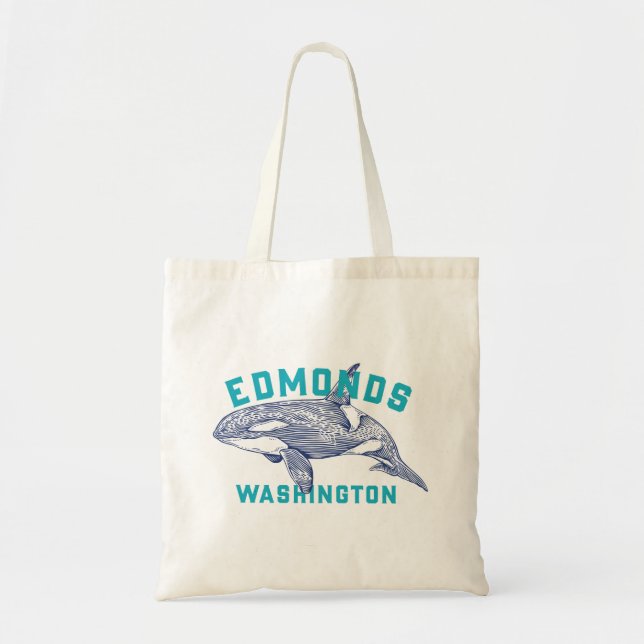 Orca - Edmonds, Washington Tote Bag (Front)
