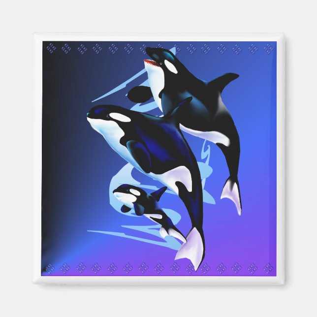 Orca Family Magnets (Front)