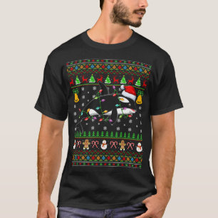 Orca Fish Lover Xmas Santa Hat Orca Ugly Christmas T-Shirt