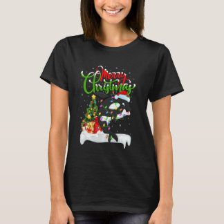 Orca Fish Xmas Decorations Santa Orca Christmas L T-Shirt