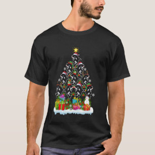 Orca Fish Xmas Holiday Orca Christmas Tree Long T-Shirt