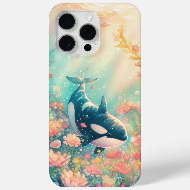 Orca Floral World Case-Mate iPhone Case (Back)