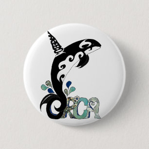 Orca Freedom Art 6 Cm Round Badge