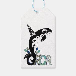 Orca Freedom Art Gift Tag