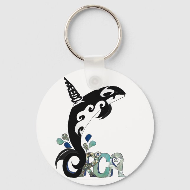 Orca Freedom Art Key Ring (Front)