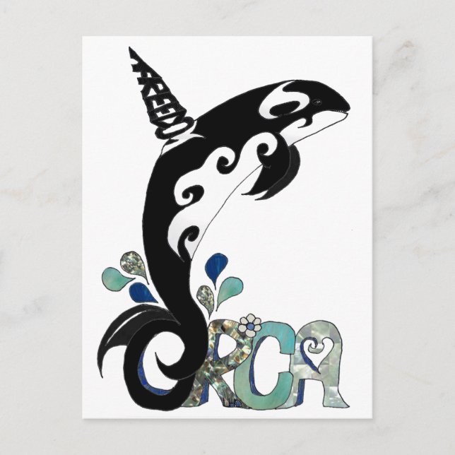 Orca Freedom Art Postcard (Front)