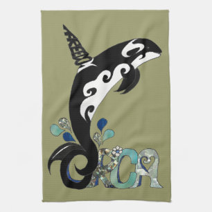 Orca Freedom Art Tea Towel