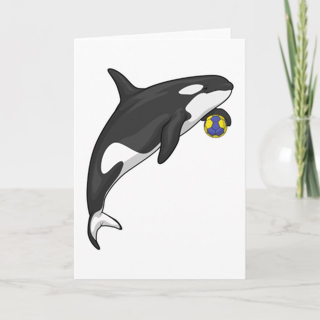 Orca Handball player Handball Card (Front)