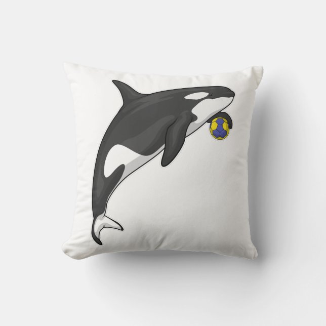 Orca Handball player Handball Cushion (Front)